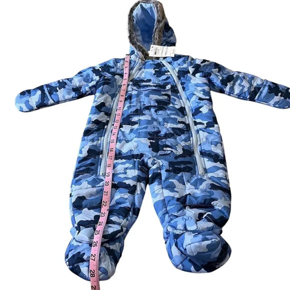 First Impressions Boys Blue Camo Snowsuit Winter Outerwear - Picture 4 of 12